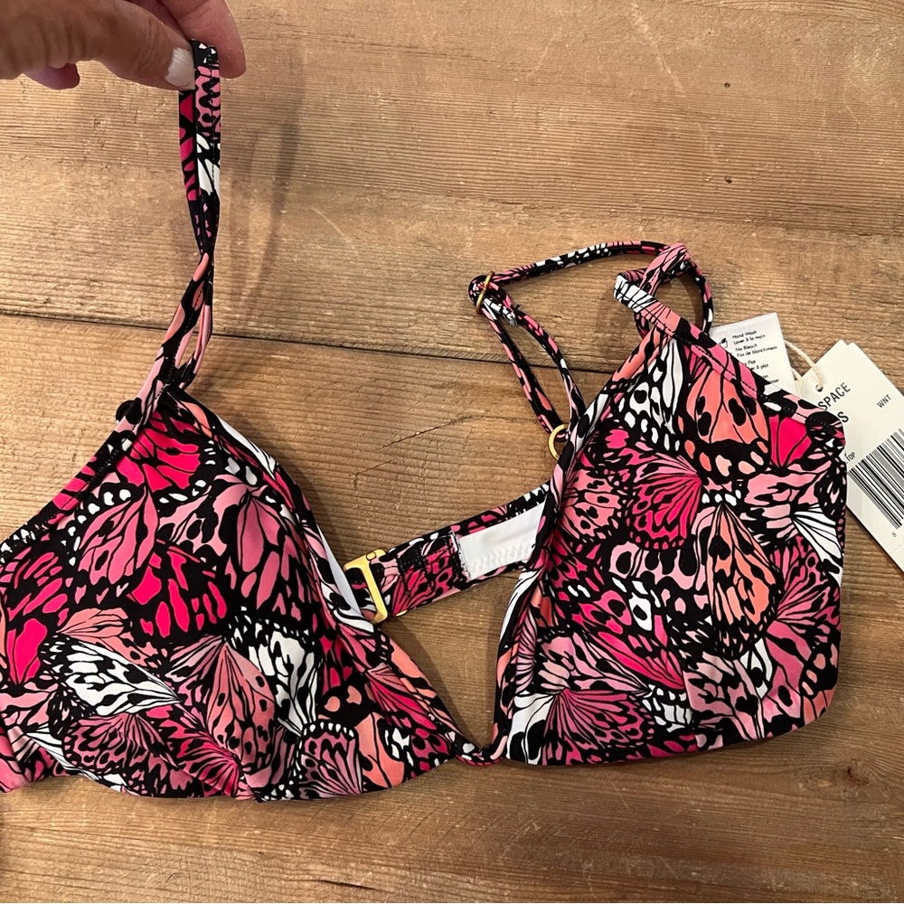 L Space Helena top pink  M BNWT versatile bikini top